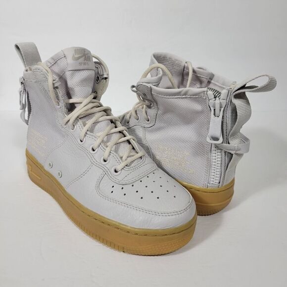 Nike SF Air Force 1 Mid Vast Gray Sneakers Women Size 7 AA3966-005 - Picture 1 of 9